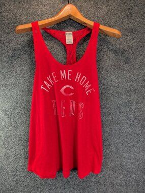 PINK Victoria's Secret Cincinnati Reds Lace Racerback Tank Top S
